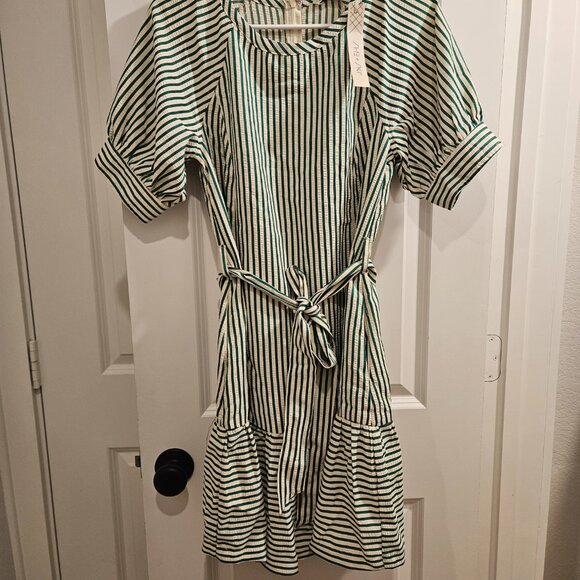 NWT Carmen Striped Tie Waist Mini Dress - Picture 4 of 4